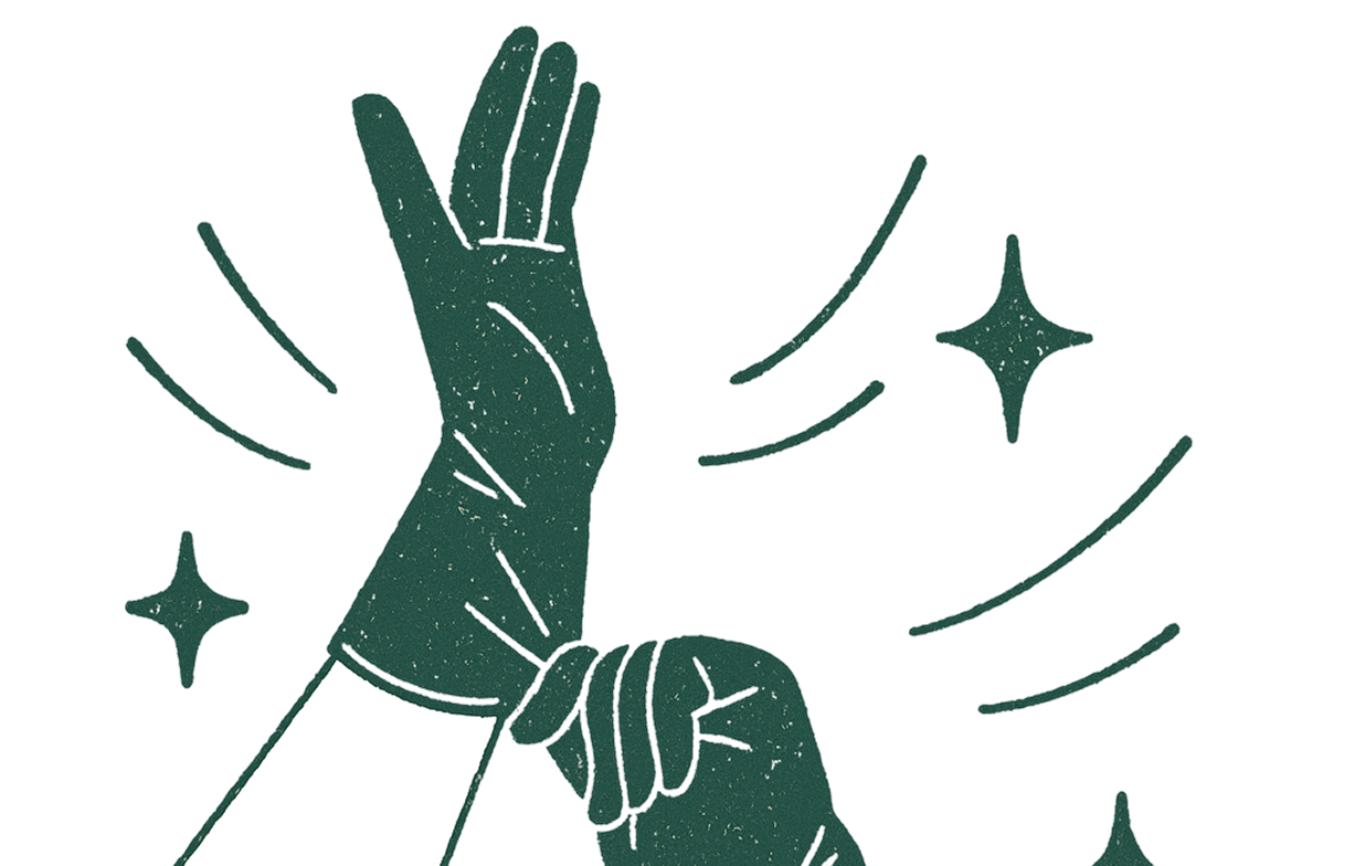 Deep cleaning illustration